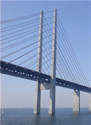 A side view of the Oresund Bridge