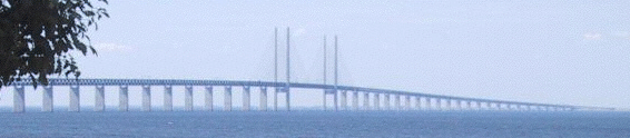 Oresund Bringe between Denmark and Sweden