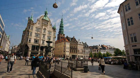 The Stroget Street, Copenhagen, Denmark